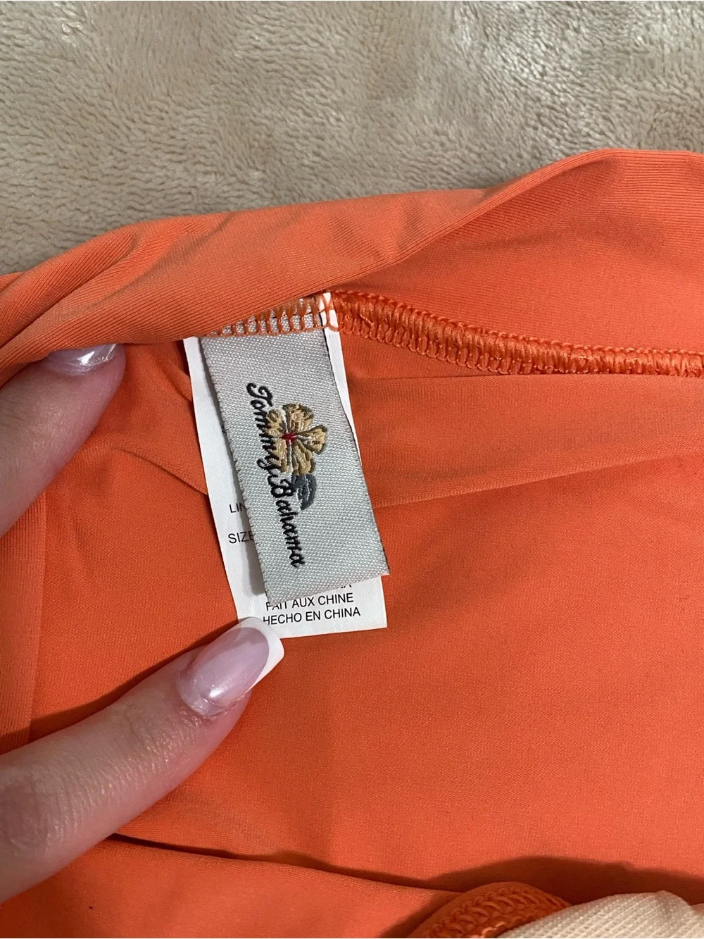 Tommy Bahama Orange Push-Up Bikini Top with Skirted Bottom